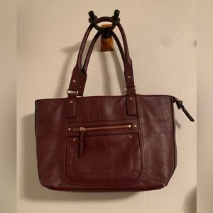 I.N.C. International Concepts, Burgundy Faux Leather Medium sized bag
